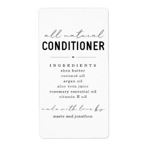 Personalized Homemade Conditioner Label