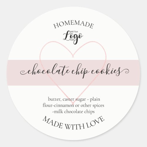 Personalized Homemade Cookies Label