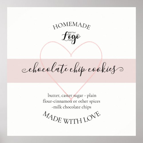 Personalized Homemade Cookies Label Poster