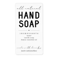 Personalized Homemade Hand Soap Label