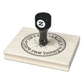 Personalized Homemade Honey Bee Logo Custom Rubber Stamp