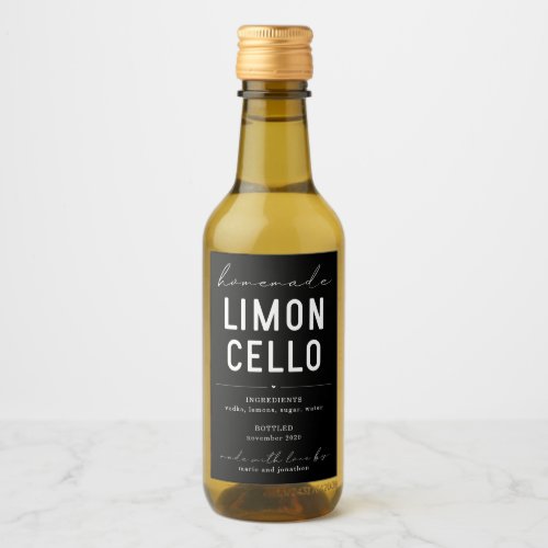 Personalized Homemade Limoncello Bottle Label