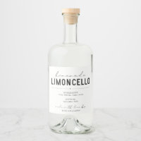 Personalized Homemade Limoncello Bottle Label