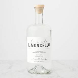 Personalized Homemade Limoncello Bottle Label