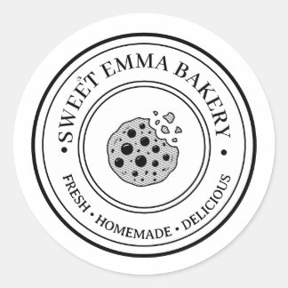 Personalized Homemade Logo Borders Custom coockie Classic Round Sticker