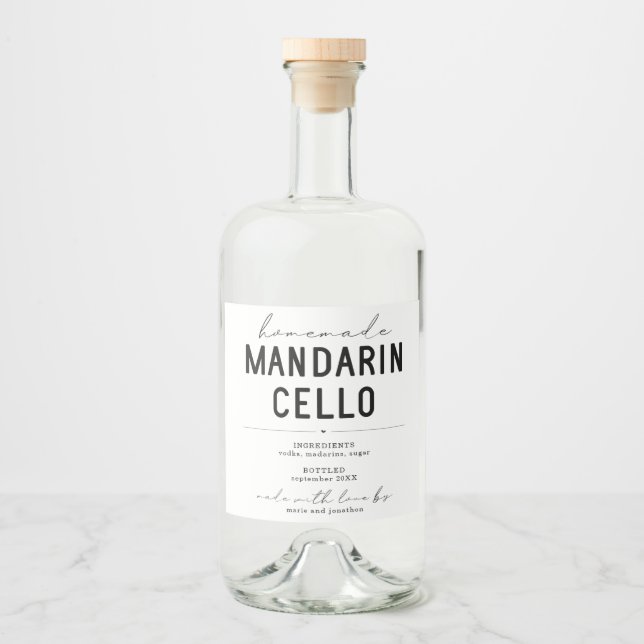 Personalized Homemade Mandarincello Label (Front)