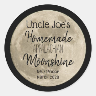 Personalized Homemade Moonshine Label
