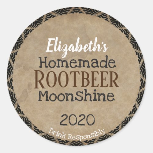 Personalized Homemade Moonshine Label