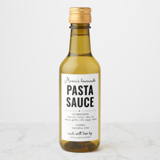 Personalized Homemade Pasta Sauce Label