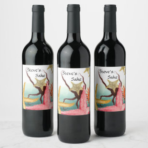 Personalized Homemade Sake Rice Wine Sushi label