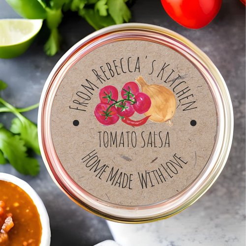 Personalized Homemade  Salsa Canning label