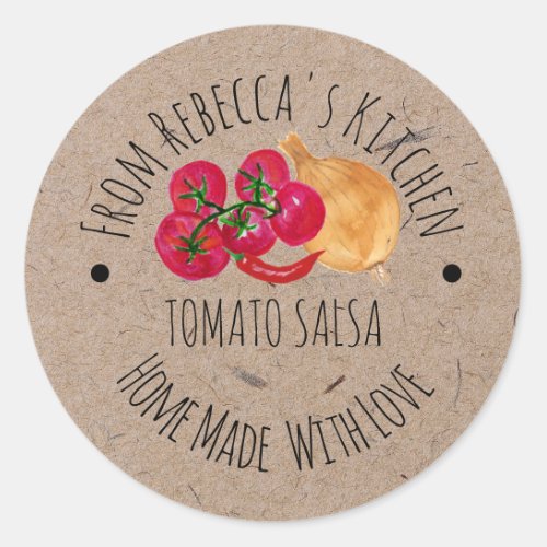 Personalized Homemade  Salsa Canning label