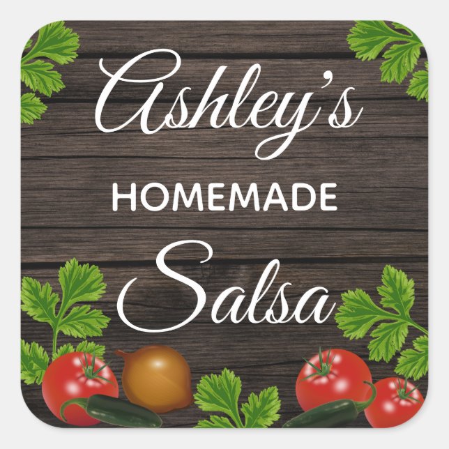 Personalized Homemade Salsa Label (Front)