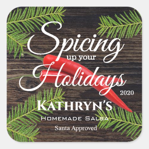 Personalized Homemade Salsa Square Sticker