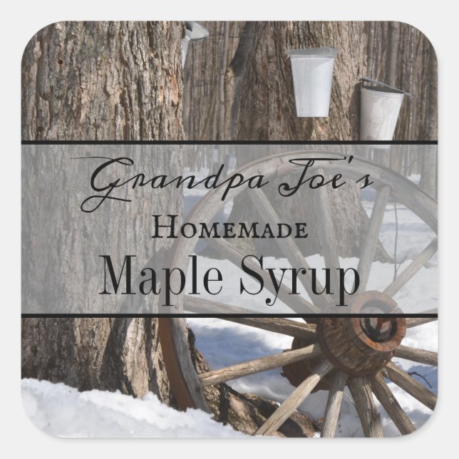 Personalized Homemade Syrup Label (Front)