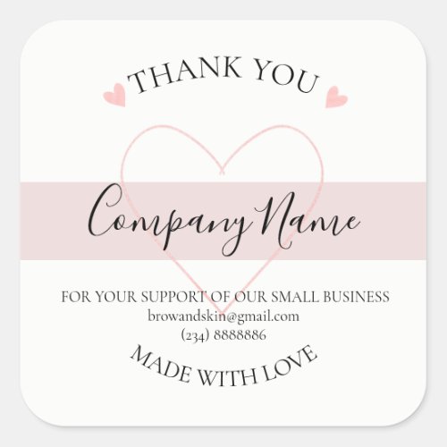 Personalized Homemade THANK YOU  Label
