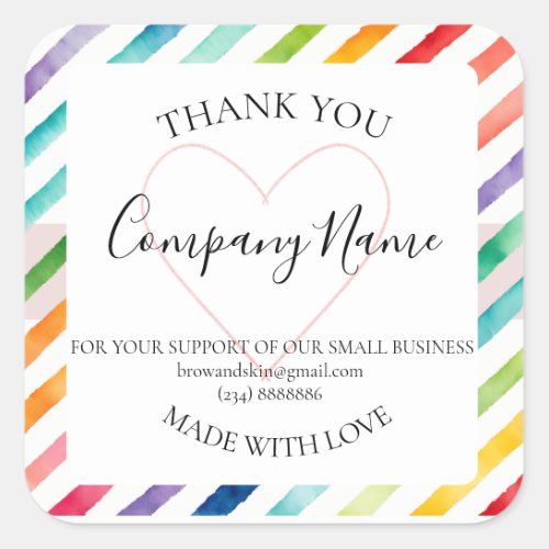 Personalized Homemade THANK YOU  Label