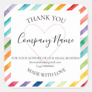 Personalized Homemade THANK YOU Label