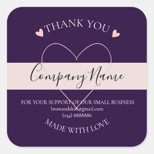 Personalized Homemade THANK YOU  Label