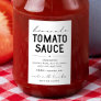 Personalized Homemade Tomato Sauce Label