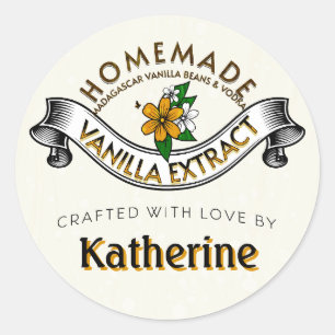 Personalized Homemade Vanilla Extract Label