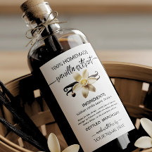 Personalized Homemade Vanilla Extract Label