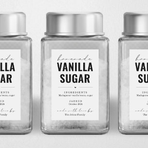 Personalized Homemade Vanilla Sugar Label