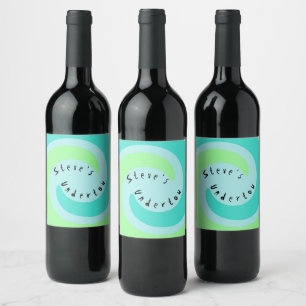 Personalized Homemade Wine Sake Vino Undertow Wine Label