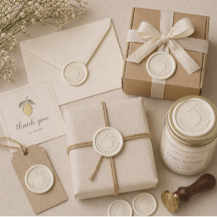 Personalized Homemade With Love Citrus Wax Seal Sticker