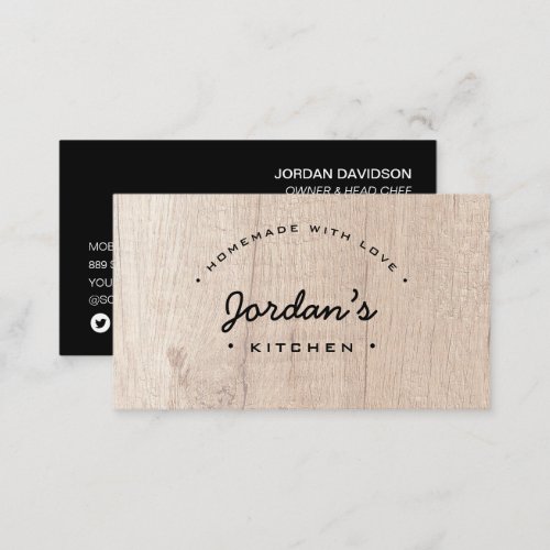 Personalized Homemade with Love Food Services Business Card