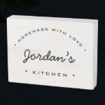 Personalized Homemade with Love My Kitchen Rustic Wooden Box Sign<br><div class="desc">Introducing our Personalized "Homemade with Love" Kitchen Rustic Wooden Box Sign, a charming and customizable addition to your kitchen decor or a heartwarming gift for culinary enthusiasts. Customized Keepsake: This rustic wooden sign can be personalized with your name, making it a cherished keepsake for your own kitchen or a thoughtful...</div>