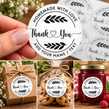 Personalized Homemade With Love Sticker
