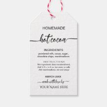 Personalized Homemadedry hot cocoa mix