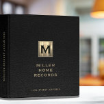 Personalized Homeowner Records Binder<br><div class="desc">Keep all of your important homeowner records organized and in one place with this personalized binder. The cover features a customizable monogram initial, name and address in classic typography on a textured background. This binder is perfect for homeowners looking to keep track of home improvement projects, maintenance records, and important...</div>