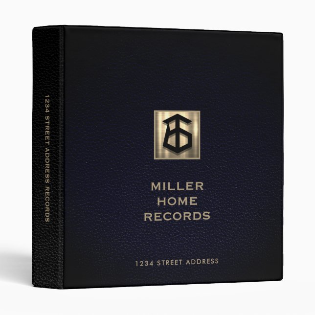 Personalized Homeowner Records Binder (Front/Spine)
