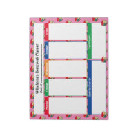 Personalized HOMEWORK PLANNER, BOOKS Tear Away Notepad