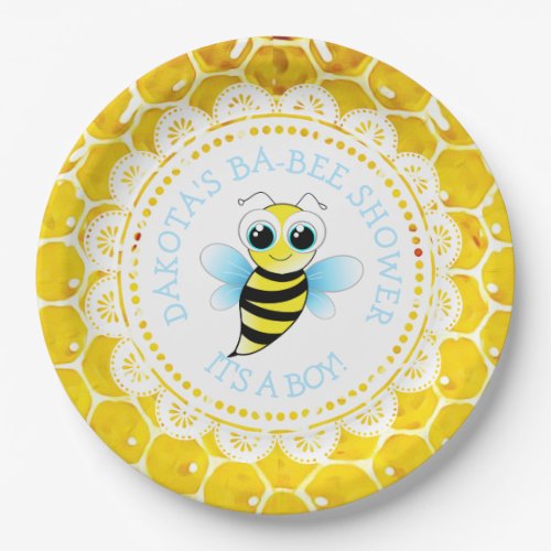 Personalized Honey an Bee Baby Shower Paper Plates