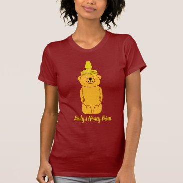 Personalized Honey Bear Bottle Beekeepers Graphic T-Shirt