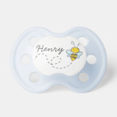 Personalized Honey Bee Baby Boy Pacifier (Front)