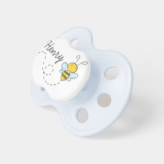 Personalized Honey Bee Baby Boy Pacifier (Front Right)