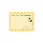 Personalized Honey Bee Post It Notes