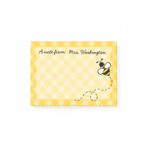 Personalized Honey Bee Post It Notes