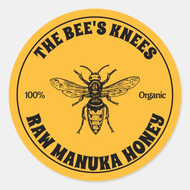 Personalized - Honey Business Retro Classic Round Sticker (Front)