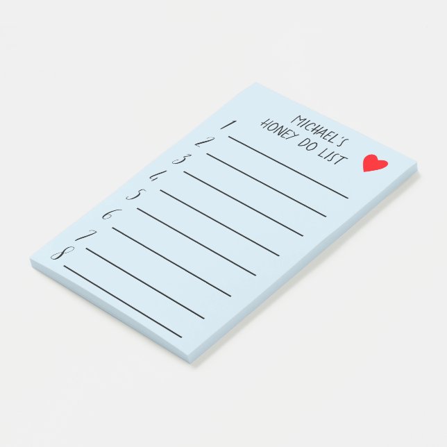 Personalized Honey Do List Gift Custom Post-it Notes (Angled)