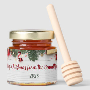 Personalized Honey Jar Favors – Christmas Party 