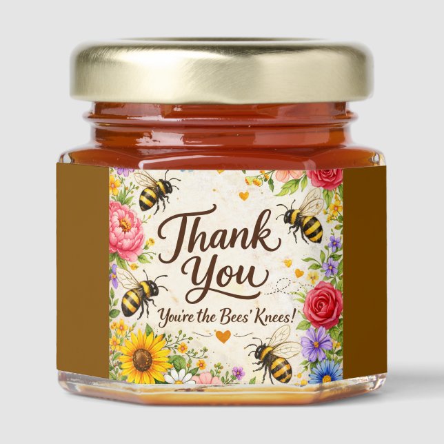Personalized Honey Jar Wedding Favor Favors (Front)
