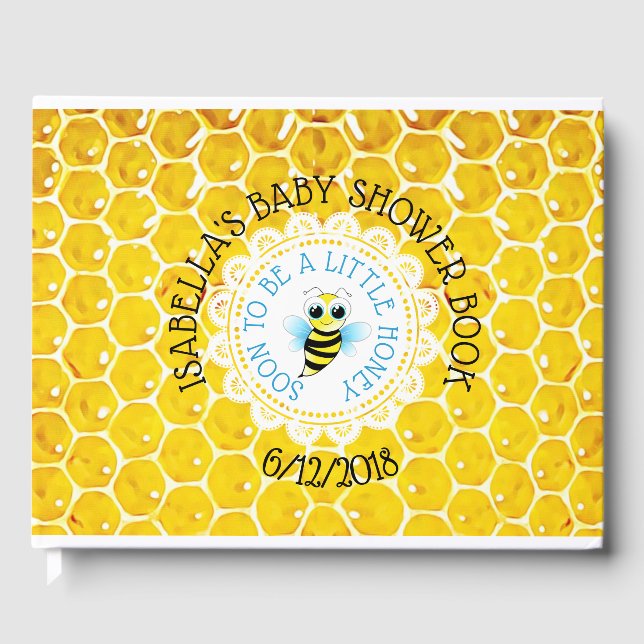Personalized Honeybee Bumblebee Baby Shower Book (Front)