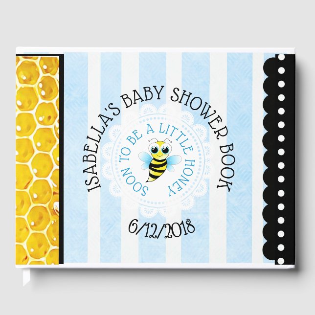 Personalized Honeybee Bumblebee Baby Shower Book (Front)