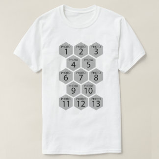 Personalized Honeycomb 13 Photo Collage T-Shirt