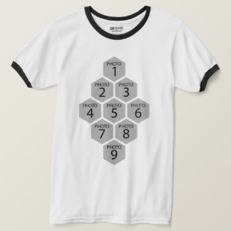Personalized Honeycomb 9 Photo Collage T-Shirt